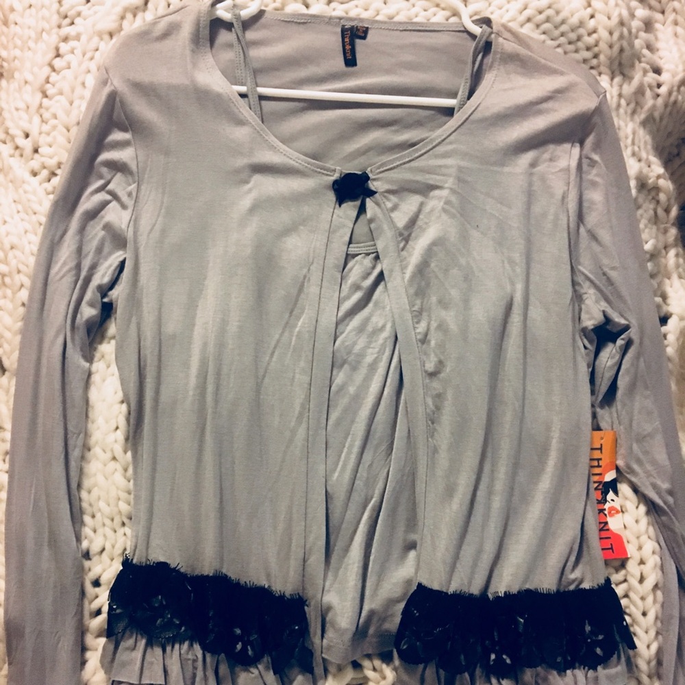 Thinknit tank and cardigan